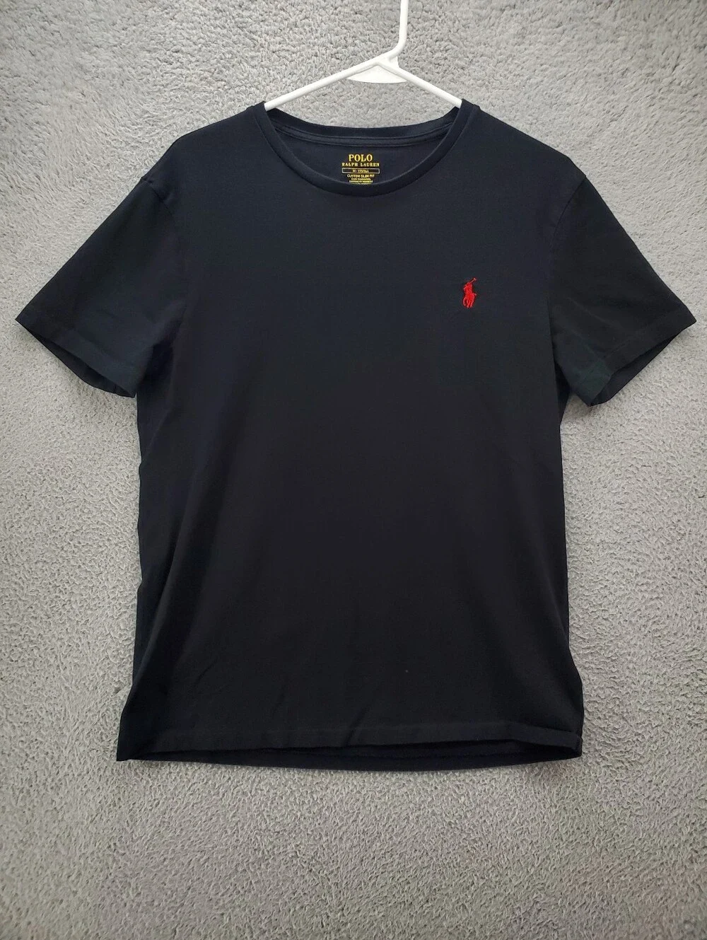 Polo Ralph Lauren T Shirt Mens Medium Black Custom Slim Fit